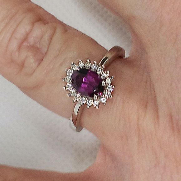 beautiful rhodolite garnet, size 6. new - Picture 9 of 9